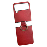Maxbell Phone Case Protective Case Protection for Z Flip4 5G Folding Phone Accessory Red Plain Pattern