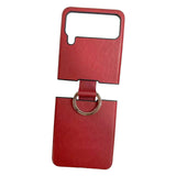 Maxbell Phone Case Protective Case Protection for Z Flip4 5G Folding Phone Accessory Red Plain Pattern