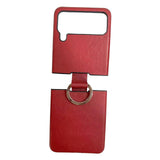 Maxbell Phone Case Protective Case Protection for Z Flip4 5G Folding Phone Accessory Red Plain Pattern