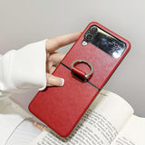 Maxbell Phone Case Protective Case Protection for Z Flip4 5G Folding Phone Accessory Red Plain Pattern