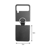 Maxbell Phone Case Protective Case Protection for Z Flip4 5G Folding Phone Accessory Black Lychee Pattern