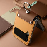 Maxbell Phone Case Protective Case Protector for Z 5G Folding Phone Smartphone Brown Yellow