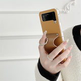 Maxbell Phone Case Protective Case Protector for Z 5G Folding Phone Smartphone Brown Yellow