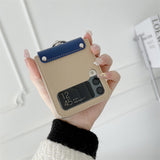 Maxbell Phone Case Protective Case Protector for Z 5G Folding Phone Smartphone Beige Blue