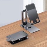 Maxbell Phone Holder Universal Aluminum Alloy Portable for Smartphones Work Home Gray
