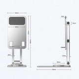 Maxbell Phone Holder Universal Aluminum Alloy Portable for Smartphones Work Home Gray