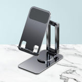 Maxbell Phone Holder Universal Aluminum Alloy Portable for Smartphones Work Home Gray