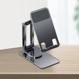 Maxbell Phone Holder Universal Aluminum Alloy Portable for Smartphones Work Home Gray