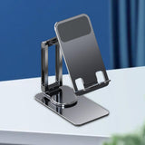 Maxbell Phone Holder Universal Aluminum Alloy Portable for Smartphones Work Home Gray