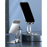 Maxbell Phone Holder Universal Aluminum Alloy Portable for Smartphones Work Home Silver