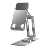 Maxbell Phone Holder Universal Aluminum Alloy Portable for Smartphones Work Home Silver