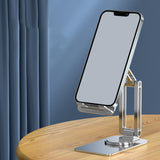 Maxbell Phone Holder Universal Aluminum Alloy Portable for Smartphones Work Home Silver