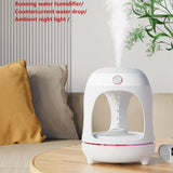 Maxbell Humidifier Running Water Humidifier Ambient Night Light 700ml for Bedroom Style D