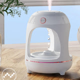Maxbell Humidifier Running Water Humidifier Ambient Night Light 700ml for Bedroom Style D