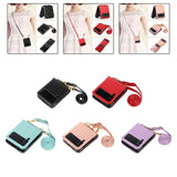 Maxbell Phone Case with Card Holder with Detachable Shoulder Strap for Z Flip4 5G Black