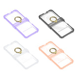 Maxbell Durable Phone Case Shell Stylish with Rings Holder Protective Case Accessory Clear