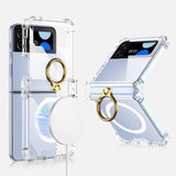 Maxbell Durable Phone Case Shell Stylish with Rings Holder Protective Case Accessory Clear