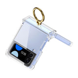 Maxbell Durable Phone Case Shell Stylish with Rings Holder Protective Case Accessory Clear