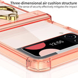 Maxbell Durable Phone Case Shell Stylish with Rings Holder Protective Case Accessory Orange