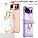 Maxbell Durable Phone Case Shell Stylish with Rings Holder Protective Case Accessory Orange