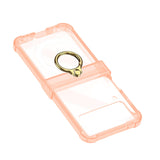 Maxbell Durable Phone Case Shell Stylish with Rings Holder Protective Case Accessory Orange