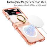 Maxbell Durable Phone Case Shell Stylish with Rings Holder Protective Case Accessory Orange