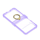 Maxbell Durable Phone Case Shell Stylish with Rings Holder Protective Case Accessory Violet
