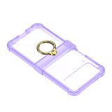 Maxbell Durable Phone Case Shell Stylish with Rings Holder Protective Case Accessory Violet