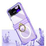 Maxbell Durable Phone Case Shell Stylish with Rings Holder Protective Case Accessory Violet