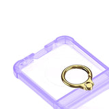 Maxbell Durable Phone Case Shell Stylish with Rings Holder Protective Case Accessory Violet