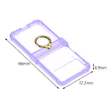 Maxbell Durable Phone Case Shell Stylish with Rings Holder Protective Case Accessory Violet