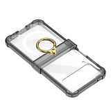 Maxbell Durable Phone Case Shell Stylish with Rings Holder Protective Case Accessory Black