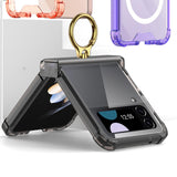 Maxbell Durable Phone Case Shell Stylish with Rings Holder Protective Case Accessory Black
