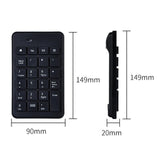 Maxbell Wireless Numeric Keypad 23Key Battery Powered Number Pad for Computer PC