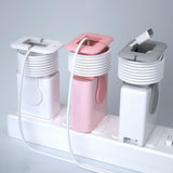 Maxbell Silicone Power Adapter Case Cable Organizer Cord Holders for Desktop Bedroom white