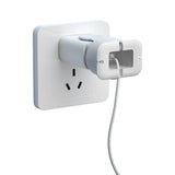 Maxbell Silicone Power Adapter Case Cable Organizer Cord Holders for Desktop Bedroom white