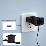 Maxbell Silicone Power Adapter Case Cable Organizer Cord Holders for Desktop Bedroom black