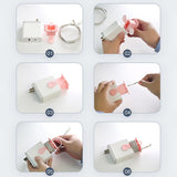 Maxbell Silicone Power Adapter Case Cable Organizer Cord Holders for Desktop Bedroom pink