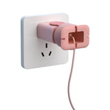 Maxbell Silicone Power Adapter Case Cable Organizer Cord Holders for Desktop Bedroom pink