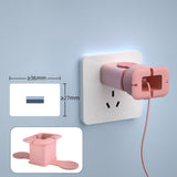 Maxbell Silicone Power Adapter Case Cable Organizer Cord Holders for Desktop Bedroom pink