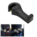 Maxbell 2 in 1 Car Headrest Hidden Hook Gadget Phone Holder Clips for Purse Handbag Black