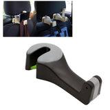 Maxbell 2 in 1 Car Headrest Hidden Hook Gadget Phone Holder Clips for Purse Handbag Black Gray