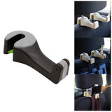 Maxbell 2 in 1 Car Headrest Hidden Hook Gadget Phone Holder Clips for Purse Handbag Black Gray