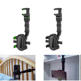 Maxbell Rearview Mirror Phone Holder Rotatable Super Flexible for Video Car Auto Green
