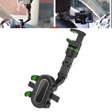Maxbell Rearview Mirror Phone Holder Rotatable Super Flexible for Video Car Auto Green