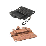 Maxbell PU Leather Protective Case Flip Handheld for Switch Game Console Black for Old Model