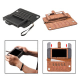 Maxbell PU Leather Protective Case Flip Handheld for Switch Game Console Black for Old Model