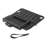 Maxbell PU Leather Protective Case Flip Handheld for Switch Game Console Black for Old Model