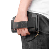 Maxbell PU Leather Protective Case Flip Handheld for Switch Game Console Black for Old Model
