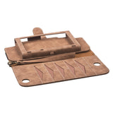 Maxbell PU Leather Protective Case Flip Handheld for Switch Game Console Brown for Old Model